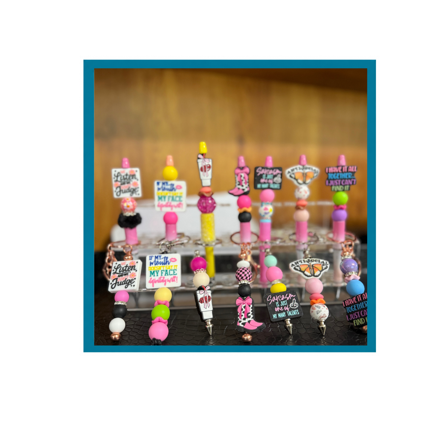 Beaded Pen and KeyChain Set