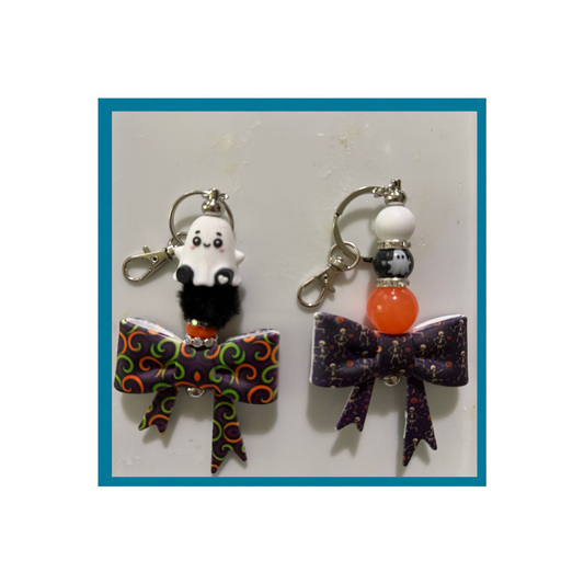 Halloween Bow Keychain Set