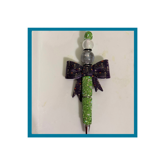 Halloween Skeleton Bow Pen
