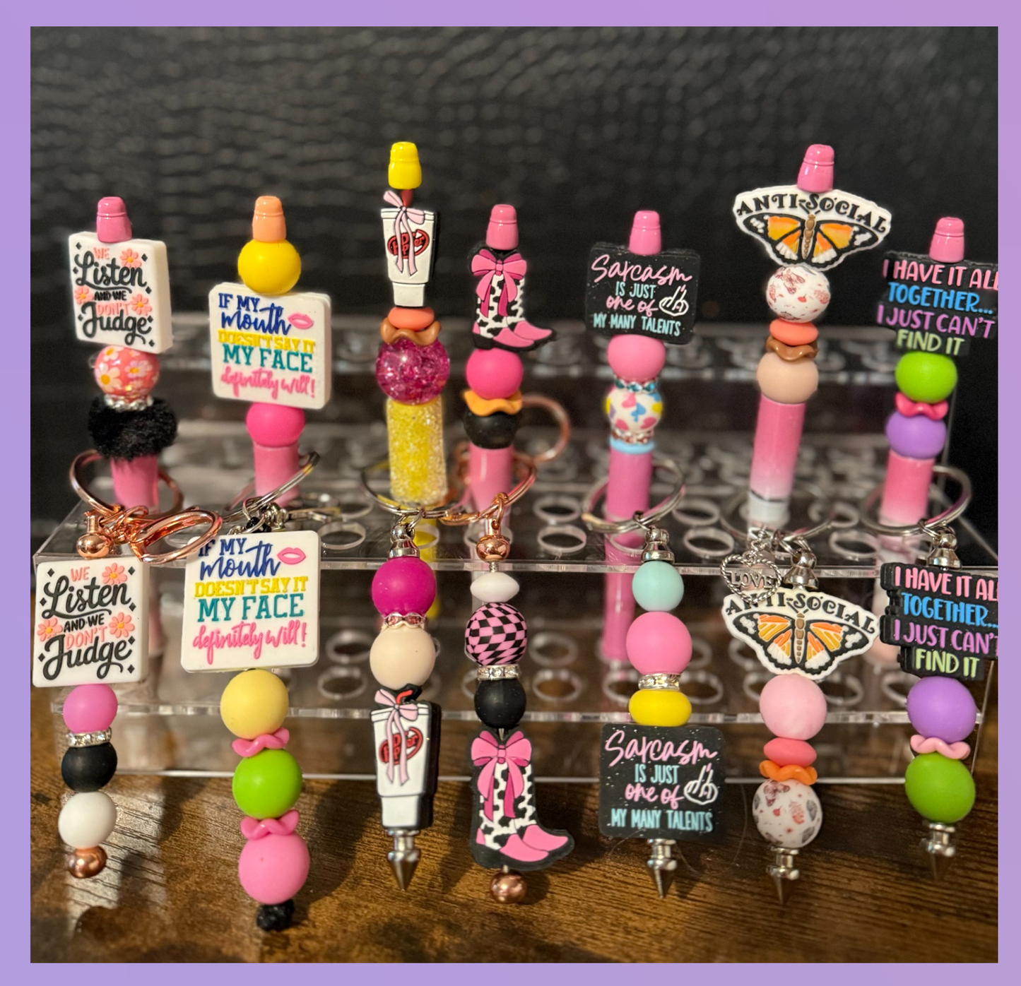 Premade Keychain Pen Set