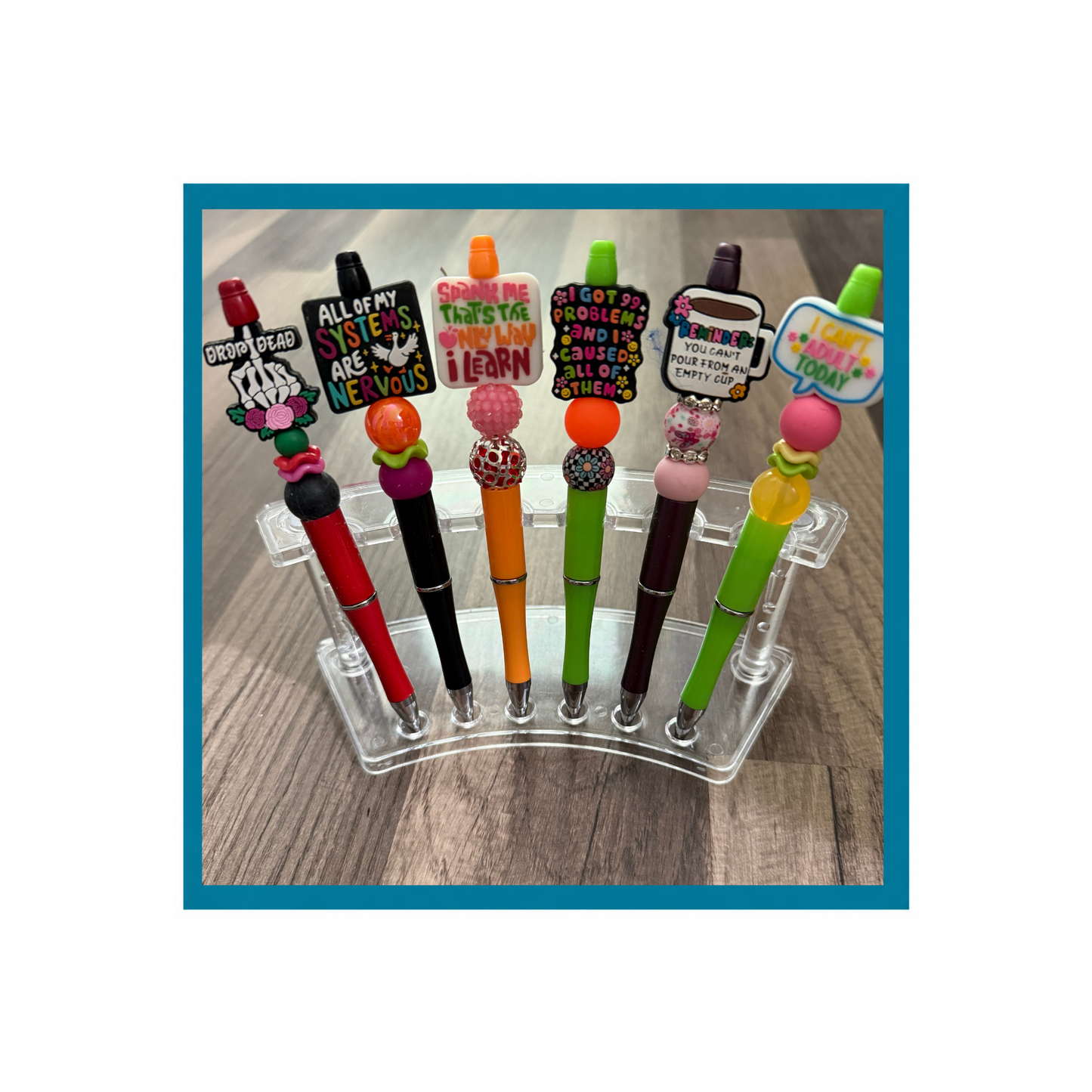 Sassy Quote Beaded Pens