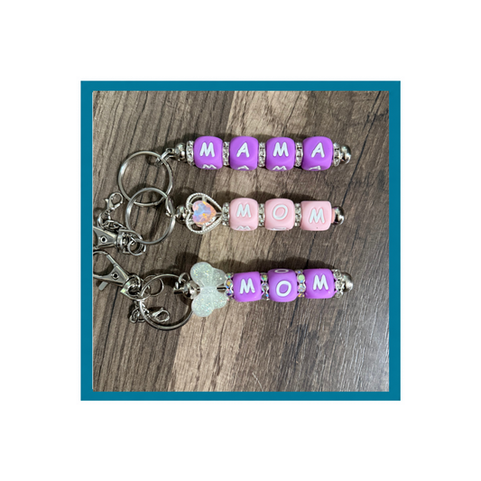 Premade Mom  Lettered Keychains
