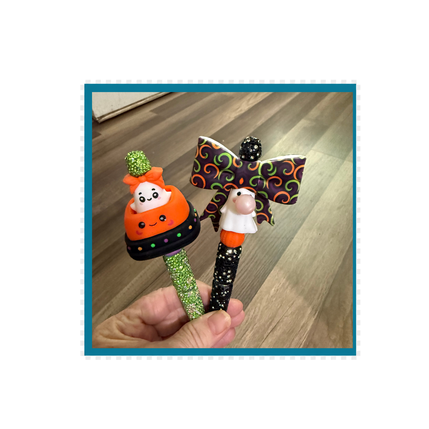 Spooky Season Beaded Pen Set — Handmade Halloween Pens